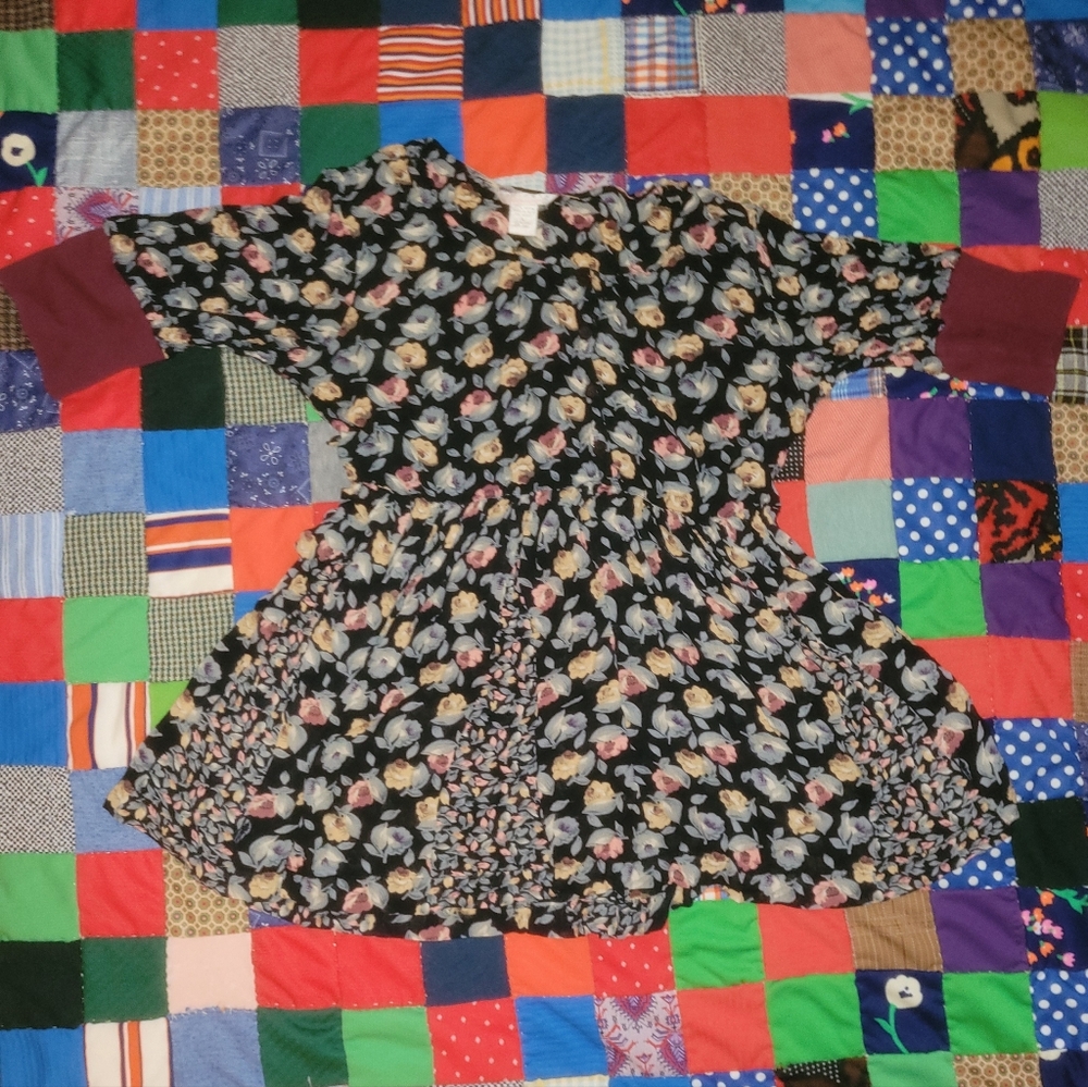 90s Rayon Babydoll Dress